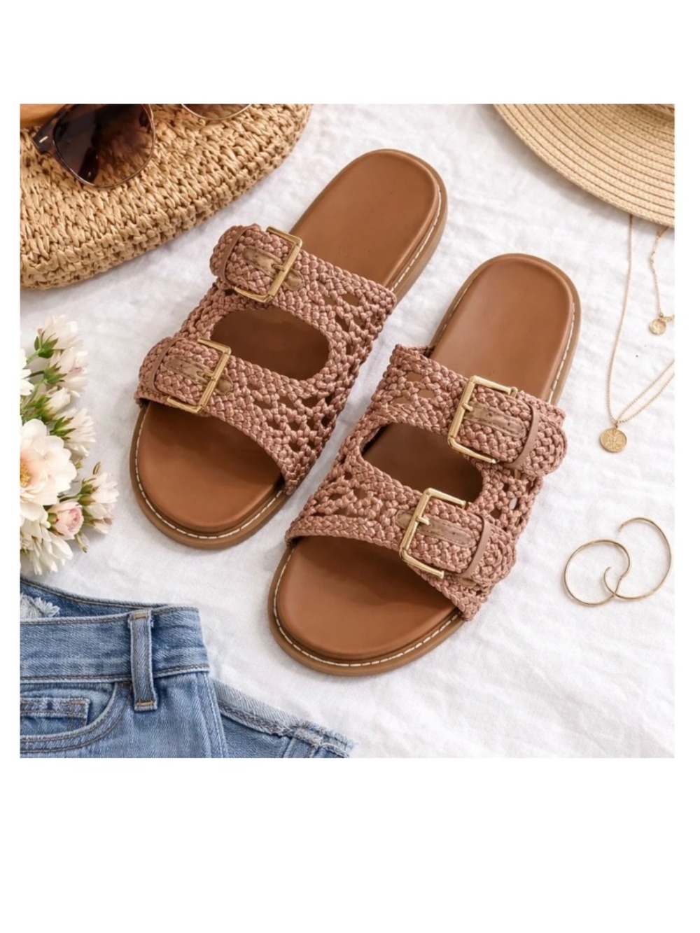 Universal Thread Kylie Woven Slide Sandals 9.5
